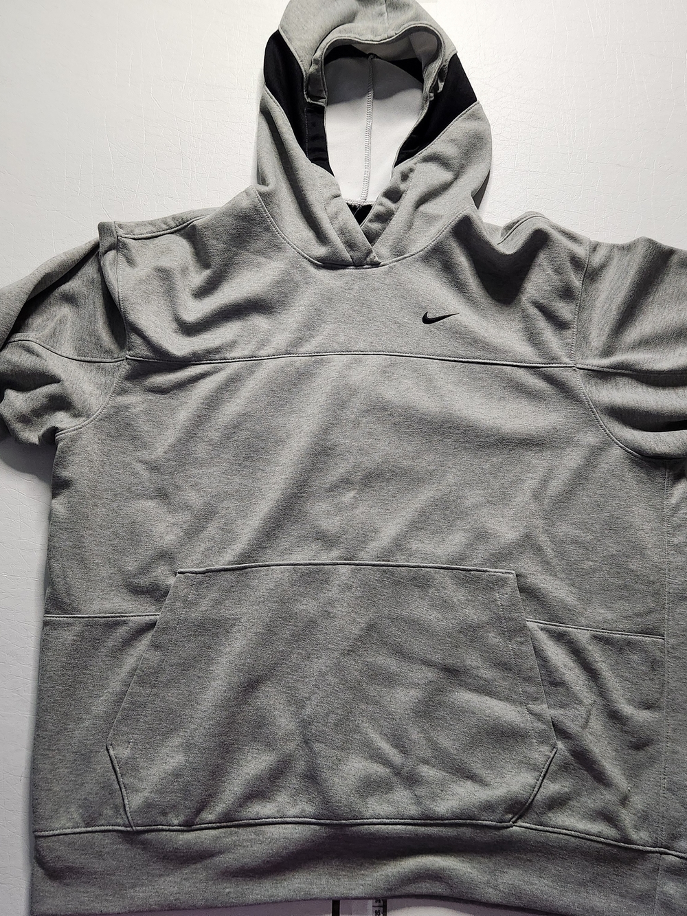 Nike Light Grey Pullover Hoodie with Black Accents